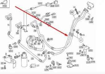 Трубка кондиционера V 2002 W638 111.980 2.3L