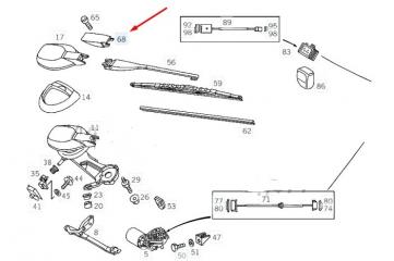 Накладка стеклоочистителя CLK 1998 W208 112.940 3.2L