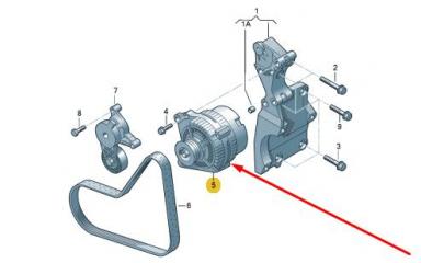 Генератор PASSAT B6 2007 VARIANT 357 2.0 TDI BMR