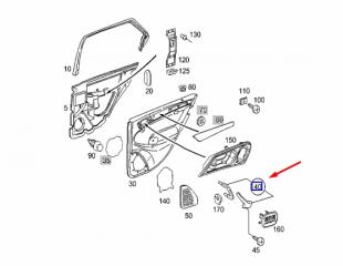 Ручка двери задняя правая C 2004 W203 271.946 1.8L
