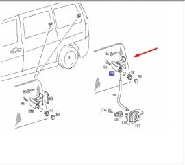 Замок форточки правый MERCEDES V W638 111.980 2.3 L