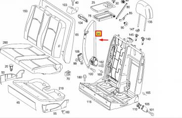 Ремень безопасности правый VITO 2004 W639 646.982 2.2 cdi