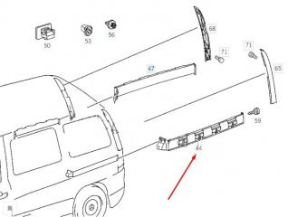 Накладка на крыло левая V 2000 W638 104.900 2.8L