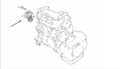 Ролик натяжной V 2000 W638 104.900 2.8L