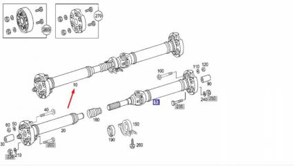 Карданный вал C 2004 W203 271.946 1.8L