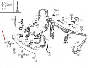 Кронштейн бампера правый MERCEDES C W203 271.946 1.8L