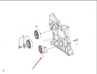 Ролик натяжной C-CLASS 2004 S203 271.940 1.8L