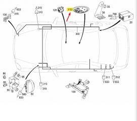 Плафон салона E 2004 W211 646.961 2.2 CDI