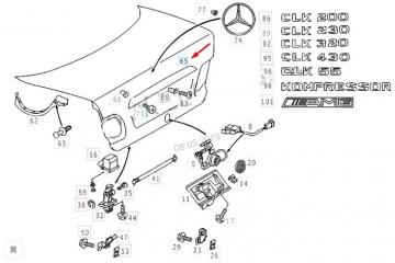 Накладка багажника CLK-CLASS 2001 W208 111.982 2.3L