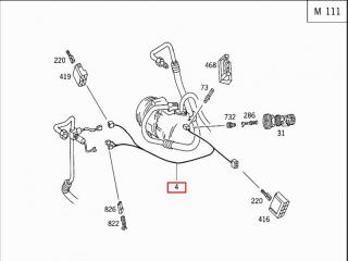 Проводка кондиционера V 1998 W638 111.978 2.3L