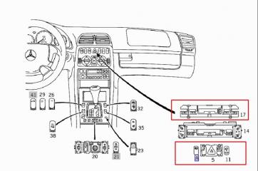 Накладка декоративная CLK-CLASS 2000 W208 112.940 3.2L