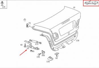 Петля багажника левая CLK 2000 W208 112.940 3.2L