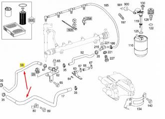 Топливопровод MERCEDES E W211 648.961 3.2 cdi