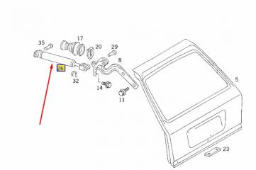 Амортизатор багажника E 1997 W124 602.912