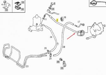 Шланг гидроусилителя CLK-CLASS 1999 W208 111.975 2.3L