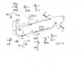 Трубка охлаждения акпп левая E-CLASS 2000 W210 112.941 3.2L