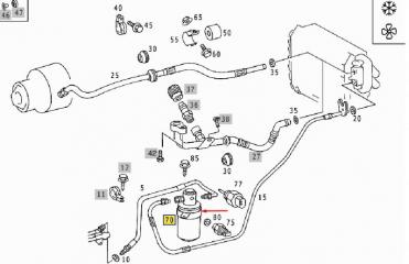 Осушитель кондиционера CLK 1998 W208 112.940 3.2L