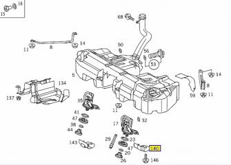 Защита бензонасоса правая CLK 1998 W208 112.940 3.2L