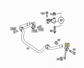Стойка стабилизатора левая E-CLASS 2008 W211 646.821 2.2 CDI