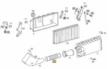 Патрубок воздушный E-CLASS 1997 W124 602.912