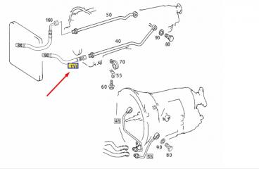 Шланг АКПП левый E-CLASS 2000 W210 112.941 3.2L