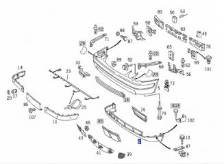 Бампер передний CLK-CLASS 2001 W208 112.940 3.2L