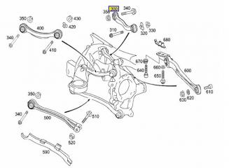 Рычаг поперечный задний правый E 2006 W211 271.941 1.8 k
