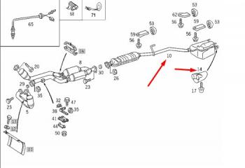 Глушитель CLK-CLASS 2001 W208 112.940 3.2L