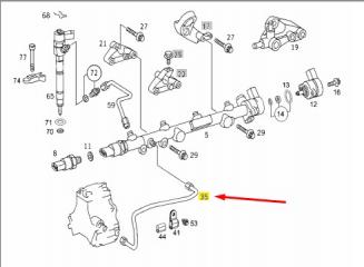 Трубка топливная V 2002 W638 611.980 2.2 CDI