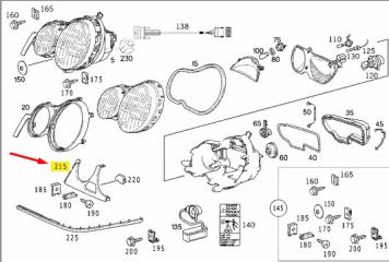 Накладка под фару правая E-CLASS 1999 W210 112.941 3.2L