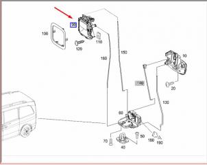 Ручка крышки багажника MERCEDES V W639 272.978 3.5L