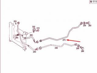 Трубка охлаждения акпп правая C 2001 W203 111.951 2.0L