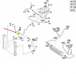 Шланг радиатора E 2003 W211 646.961 2.2 CDI