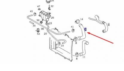 Шланг радиатора CLK-CLASS 1999 W208 111.975 2.3L