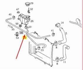 Шланг радиатора CLK W208