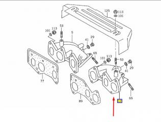 Коллектор выпускной V 2000 W638 104.900 2.8L