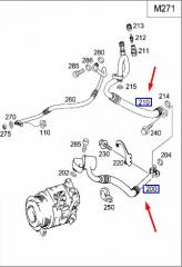 Трубка кондиционера C 2005 W203 271.948 1.8L