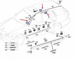 Молдинг на крышу E-CLASS 2004 S211 112.954 3.2L