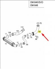 Патрубок интеркулера E 2008 W211 646.821 2.2 CDI