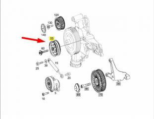 Ролик обводной MERCEDES V W639 272.978 3.5L