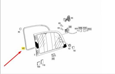 Уплотнительная резинка задняя V 2005 W639 112.951 3.2L