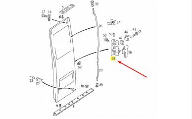 Замок двери задний V 1998 W638 OM601.942