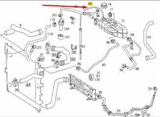 Шланг омывателя M-CLASS 2003 W163 112.970 3.7L
