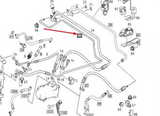 Трубка кондиционера M-CLASS 2003 W163 112.970 3.7L