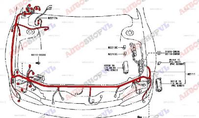 Коса телевизора TOYOTA SPRINTER CARIB 09.1997г. AE111 4AGE 82111-1H630 контрактная