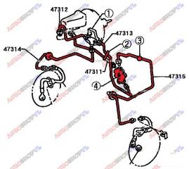 Распределитель тормозной TOYOTA SPRINTER MARINO AE101 47150-12270 контрактная