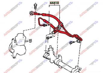 Шланг гидроусилителя TOYOTA SPRINTER MARINO AE101 4AFE 44410-12381 контрактная