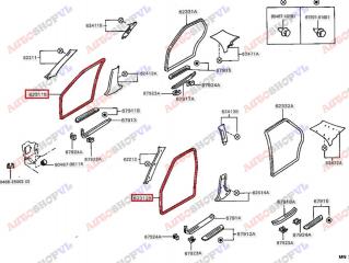 Уплотнение дверное переднее TOYOTA CRESTA 03.1995 JZX90 1JZGE 62311-22060-E0 контрактная