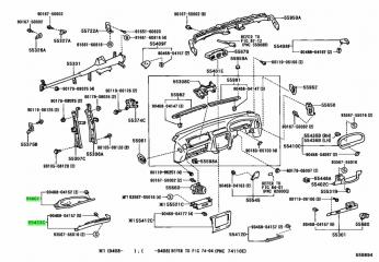 Панель пластиковая TOYOTA WINDOM VCV11 4VZFE 55312-33051-C1 контрактная