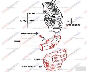 Воздуховод TOYOTA VISTA SV30 17883-74070 контрактная